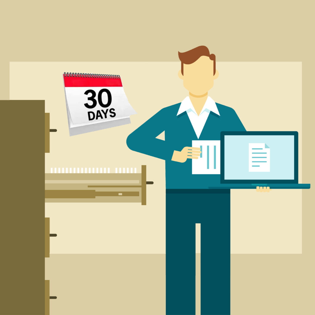 Embrace the future of HR with DynaFile's 30-day paperless transition! Automate your old paper systems, streamline form processes, and enhance security. Discover unparalleled efficiency and revolutionize your HR department. Say goodbye to paper; contact us and achieve paperless perfection in just 30 days!