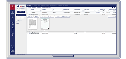 Employee Documents Are Automatically Organized