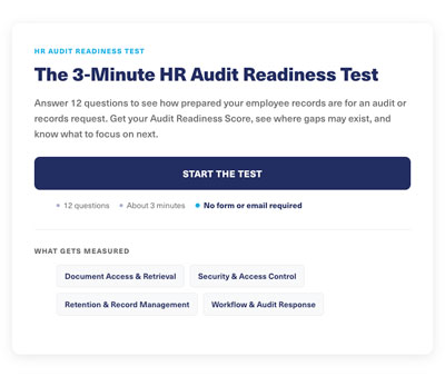 HR Audit Readiness Test